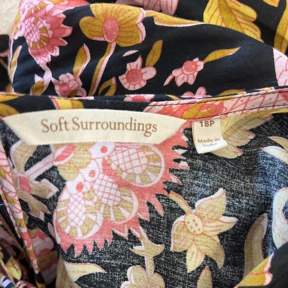 Soft Surroundings Woman's Floral Summer Marissa Tiered Maxi Dress 18P - Picture 7 of 8